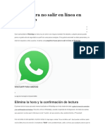 Trucos Para No Salir en Línea en WhatsApp