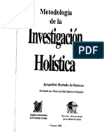 Hurtado de Barrera Jacqueline Metodologia de Investigacion Holistica PDF