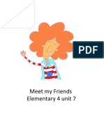 Meet My Friends Elementary 4 Unit 7