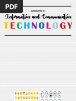 1 Introduction to Information and Communication Technology