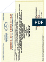 Vilas 868 Certificate