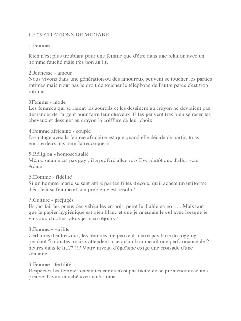 Le 29 Citations De Mugabe Priere Sommeil
