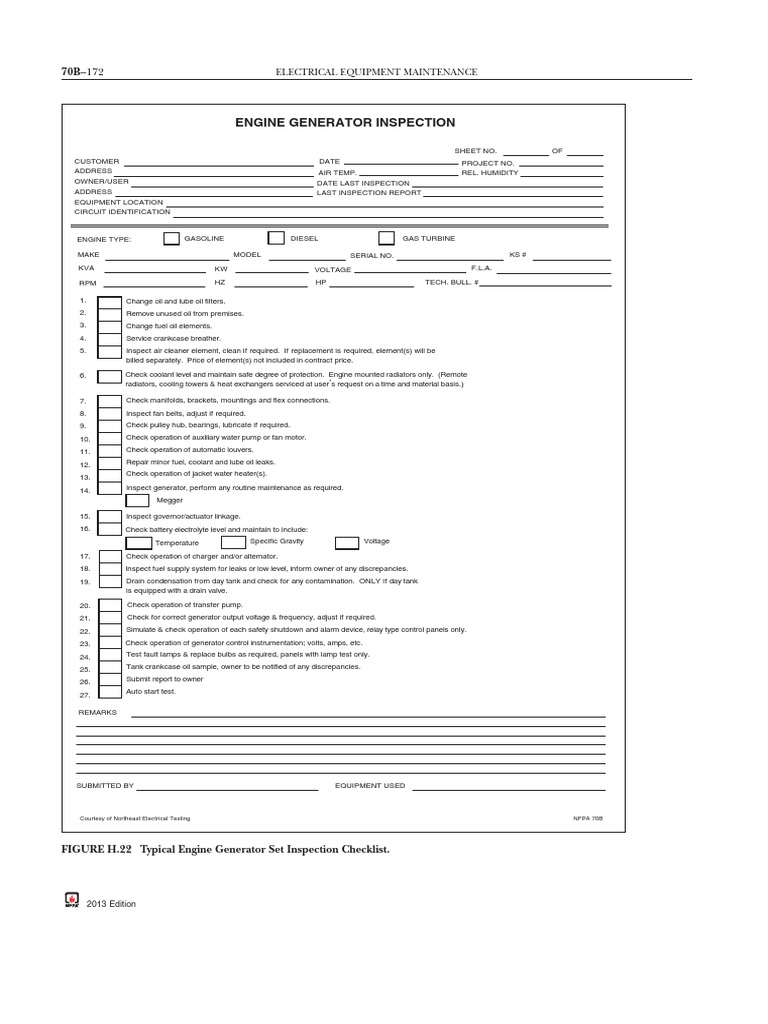 Nfpa 70B 2013175 PDF Engines Lubricant