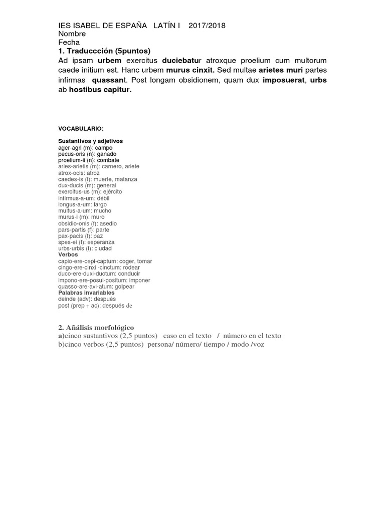 Ad Ipsam Urbem Exercitus Ductus Erat Atroxque Proelium Cum Multorum ...