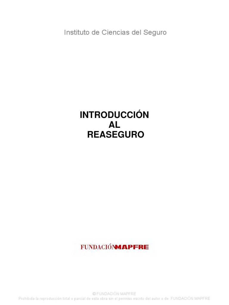 Introduccion Al Reaseguro PDF | PDF | Póliza de seguros | Seguro