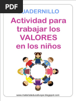 Actividad para Trabajar Los VALORES en Los Niños