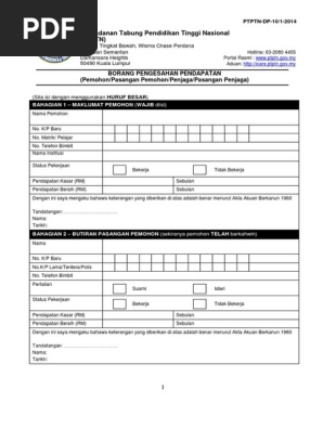 Pengesahan Pendapatan PTPTN  PDF