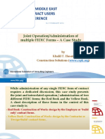 FIDIC Lecture - Joint Operation of Multiple Fidic Forms - A Case Study