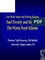 Fuel Poverty and Health - The Warm Front Scheme: Case Study: Improving Existing Housing