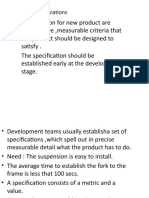 Product Specification Development Process