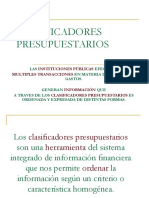 CLASIFICADORES PRESUPUESTARIOS