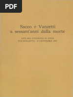 Sacco e Vanzetti a Sessant'Anni Dalla Morte. Atti Del Convegno Di Studi.