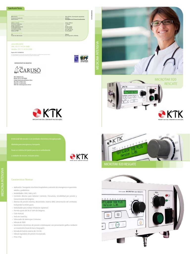 Ventilador Microtak 920 para Emergencias | PDF | Presión | Naturaleza