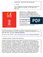 Investigación Educativa: Al Aula Lo Que Es Del Aula (Comentarios Al Artículo "Ayudando A Ayudar: El Reto de La Investigación Educativa")
