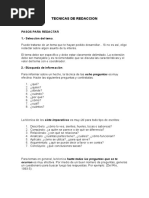 TECNICAS DE REDACCION