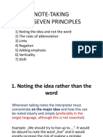 Note-Taking The Seven Principles