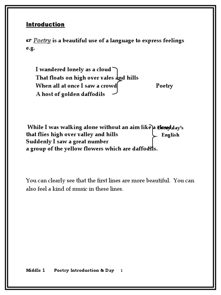 Introduction to Poetry and Its Elements | PDF | Poetry