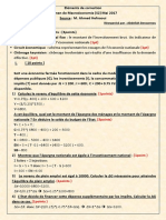 Eléments de Correction Examen de Macroéconomie (S2) Mai 2017