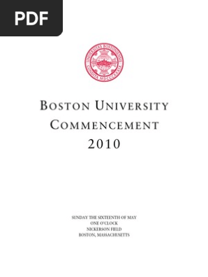 | Wellness Schools 2010 Boston Commencement | University | Ceremony PDF Program