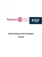 Rotaract Club President & Vice President Tutorial