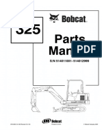 Bobcat 325 Excavator Parts Catalogue Manual SN 514011001-514012999 PDF