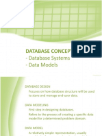 DATABASE CONCEPTS: DATA MODELING OVERVIEW