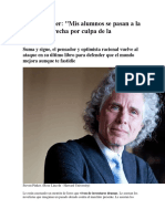 Steven Pinker: Mis alumnos se pasan a la extrema derecha por culpa de la izquierda
