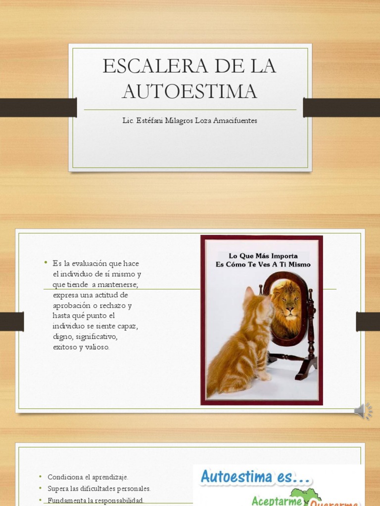 Escalera de la Autoestima y Autoconocimiento | PDF | Autoestima | Aparición