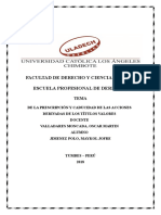 Prescripcion y Caducidad de Las Acciones Derivadas de Los Titulos Valores Maykol Jimenez PDF