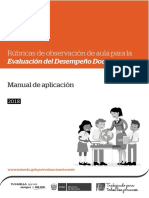 Evaluacion de Descempeño Docente Rubricas 2018