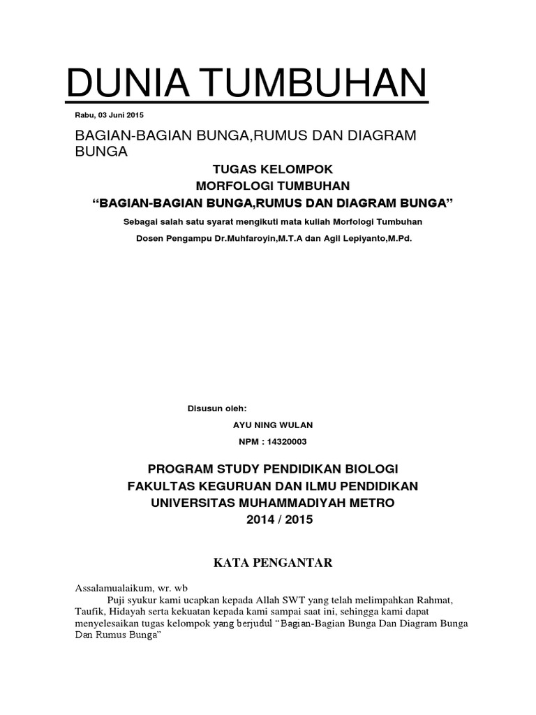 Gambar Diagram Bunga Kembang Merak GAMBAR BUNGA