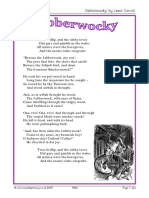 Jabberwocky' by Lewis Carroll: © WWW - Teachitprimary.co - Uk 2009 9866 Page 1 of 2