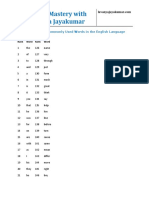 The 500 Most Commonly Used Words in The English Language