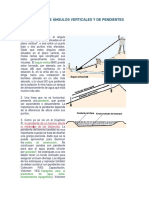 Medición de ángulos y pendientes terreno