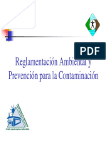 Reglamentación Ambiental y Prevención para La Contaminación