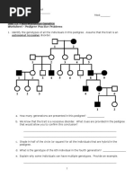 Worksheet - Pedigree Practice Problems 2012