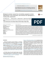 Biological Nutrient Removal by Recirculating Aquaponic System Optimization of The Dimension Ratio Between The Hydroponic & Rearing Tank Components