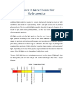 Physics in Greenhouse Hydroponics