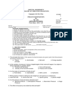 Score: I-II - TOTAL: - Grade EQUIV. - Name: - Date of Exam: - Course/Year: - Permit No