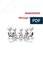 BSBADM502+Learner+Workbook+V1.5 Manage Meeting