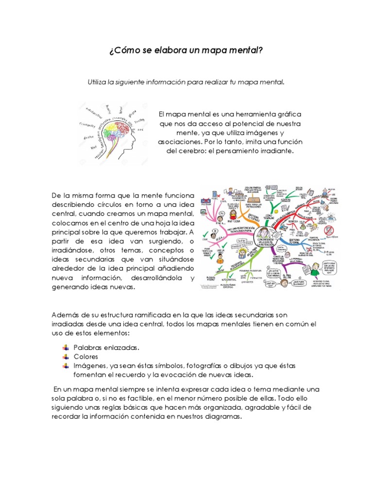 Cómo Se Elabora Un Mapa Mental | PDF | Imagen | Mapa
