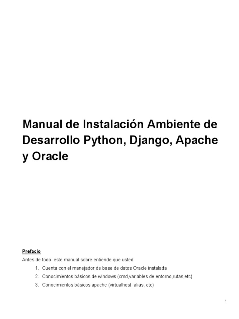 Instalación de Django en Apache | PDF | Servidor HTTP Apache | Python ...