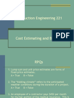 Con E 221 - P08 - Ch 5 Part 1-Cost Estimating and Bidding