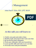 Time Management: John Paul F. Edra, RN, LPT, MAN