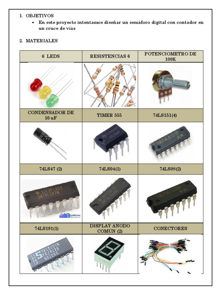 Semaforo Digital Con Contador Digitales I Pdf Inversor De Energia