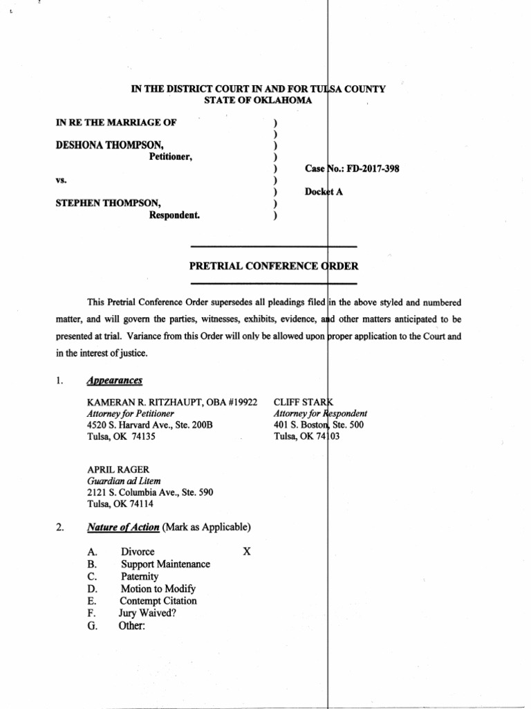 Pretrial Conference Order 62018 PDF
