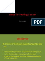 Steps in Creating A Scale