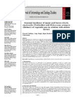 Seasonal Incidence of Major Pod Borers Etiella Zinckenella (Treitschke) and Helicoverpa Armigera (Hubner) of Vegetable Pea in Relation With Abiotic Factors