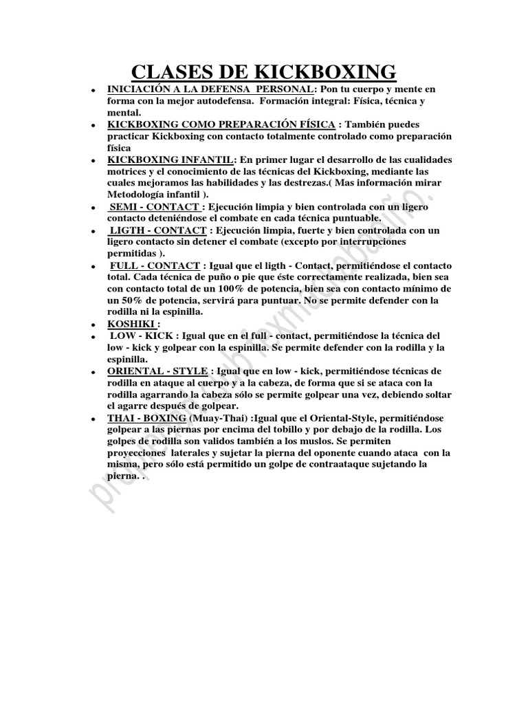 Kickboxing | PDF | Kárate | Deportes