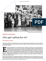 El Dipló - ¿Por Qué Vuelven Los 70? Por Federico Lorenz